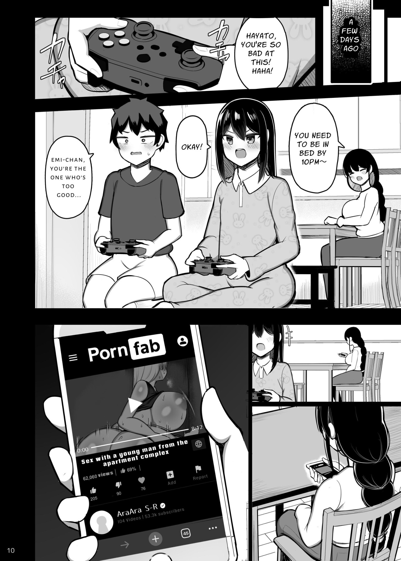 Hentai Manga Comic-Ara Ara Mama and Her Daughter's Boyfriend-Read-10